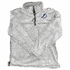 Tampa Bay Lightning Grey Sherpa Pullover Size XL